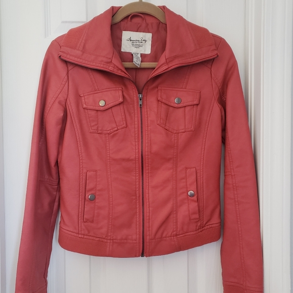 American Rag Cropped Leather Jacket - Picture 1 of 5
